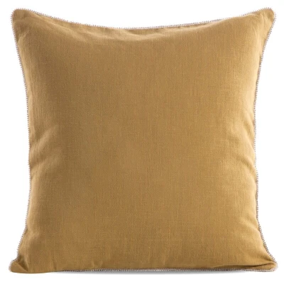Poszewka na poduszkę Lniana Len boho 43X43 Miodowa