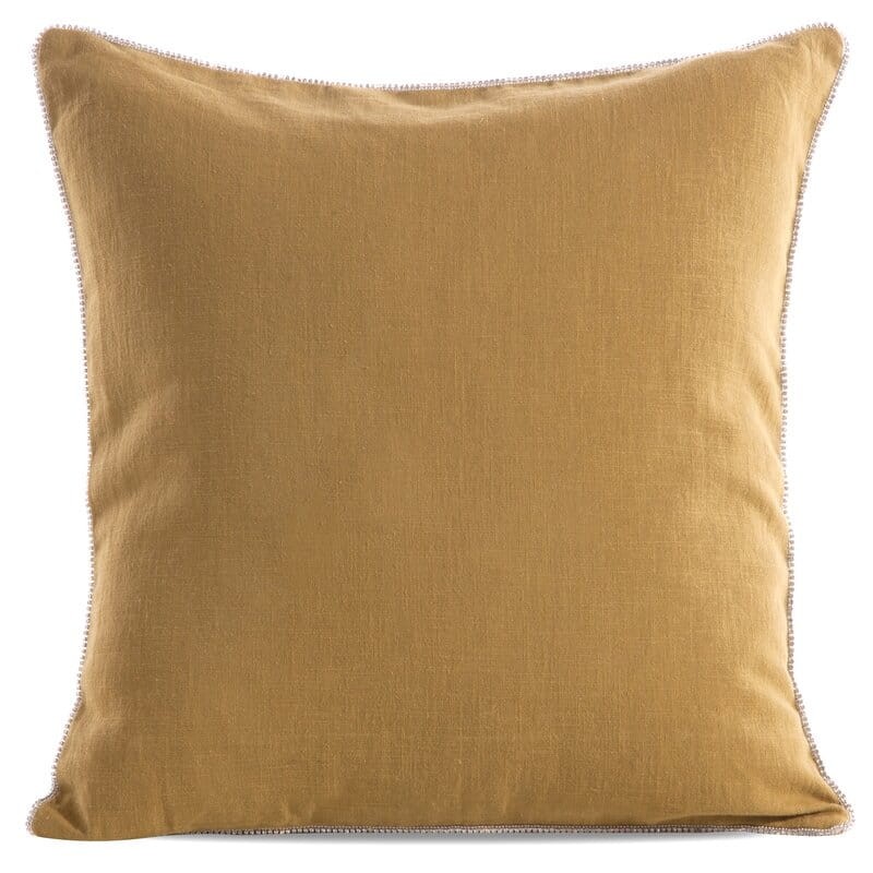 Poszewka na poduszkę Lniana Len boho 43X43 Miodowa