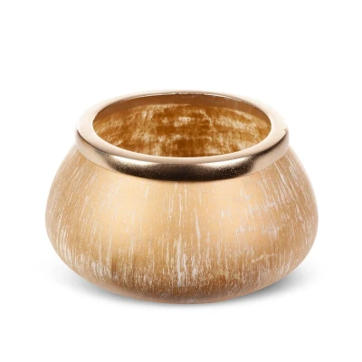 SZKLANA MISA DEKORACYJNA FENA 18X10 CM ZŁOTY