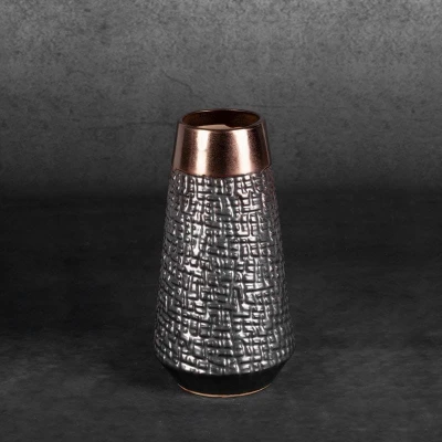 WAZON DEKORACYJNY 14X26 CM STALOWY