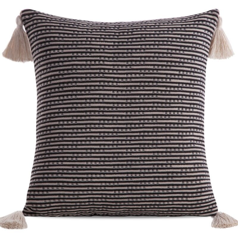 Poszewka Dekoracyjna BOHO Eko Beż 6 45X45 Czarna