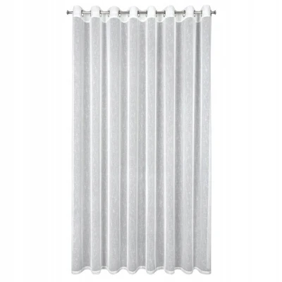 Firana gotowa Przelotki Kółka 300X250 CM Biała
