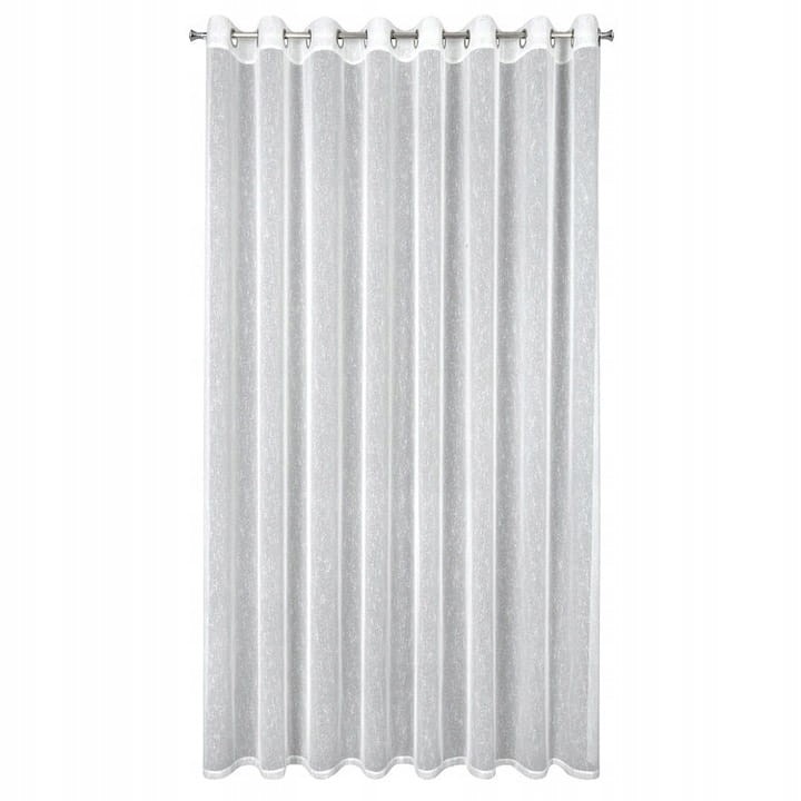 Firana gotowa Przelotki Kółka 300X250 CM Biała
