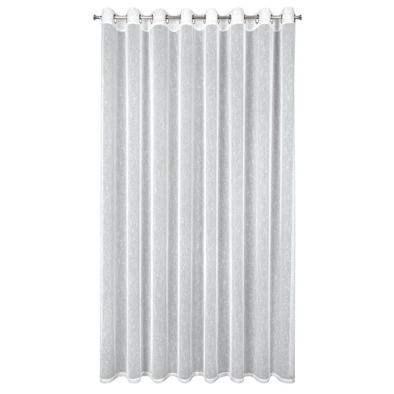 Firana gotowa Przelotki Kółka 300X250 CM Biała