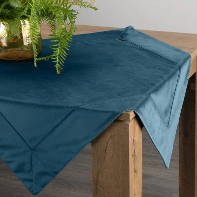 Obrus Bieżnik Welurowy Velvet 85X85 CM GRANATOWY