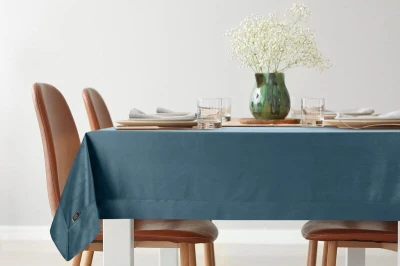 Obrus Bieżnik Welurowy Velvet 85X85 CM GRANATOWY