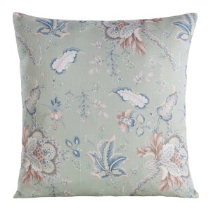 Poszewka dekoracyjna ORTEX 45x45 cm jasnozielona w kwiaty 210 GSM