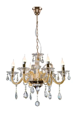 LAMPA Żyrandol Glamour 70X52-115 Złota
