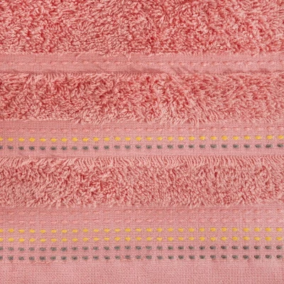 RĘCZNIK z żakardową bordiurą (28) 70X140 CM POMARAŃCZOWY