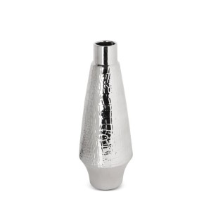 Wazon dekoracyjny ERNA 14x39 cm srebrny, 100% dolomit