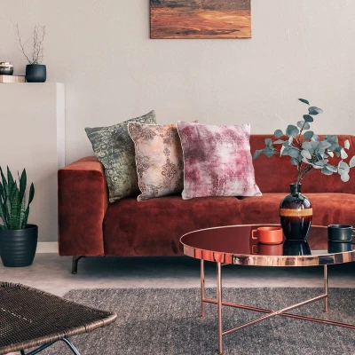 Poszewka na poduszkę Lniana Len boho 18 45X45 Pudrowa