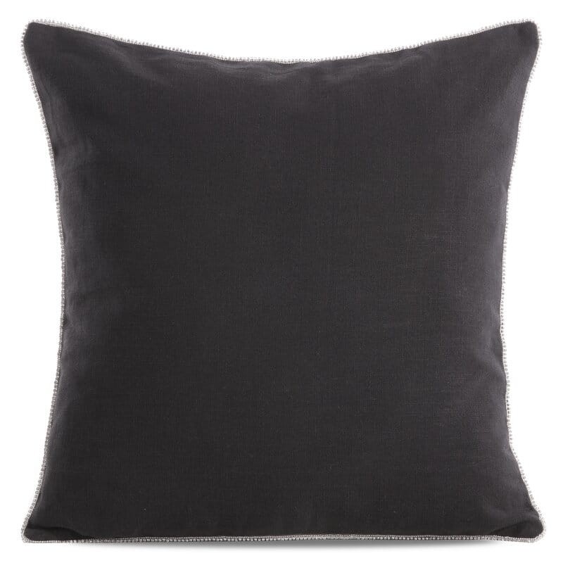 Poszewka na poduszkę Lniana Len boho 43X43 Czarna