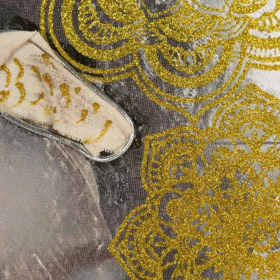 Obraz ręcznie malowany na płótnie 80X80 BEŻOWY