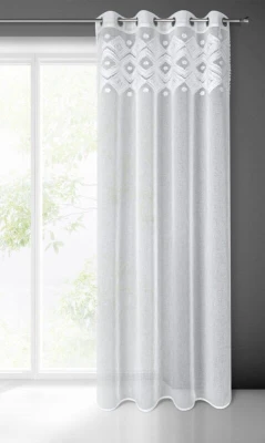 ESTERA BIAŁA LEKKA ZASŁONA W STYLU BOHO 140x250 cm