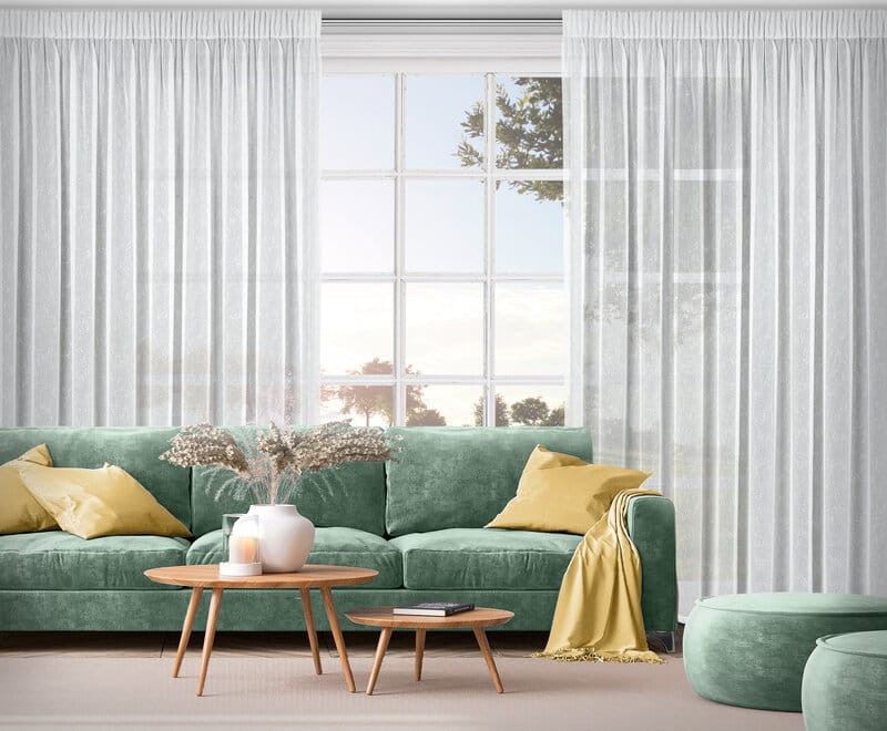 Firana gotowa KELLY NA TAŚMIE 300 X 250 CM Biała