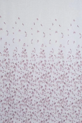 NOEMI BIAŁA ZASŁONA W FIOLETOWE LIŚCIE 140x250 cm