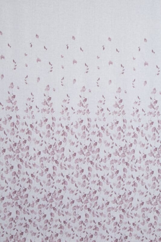 NOEMI BIAŁA ZASŁONA W FIOLETOWE LIŚCIE 140x250 cm