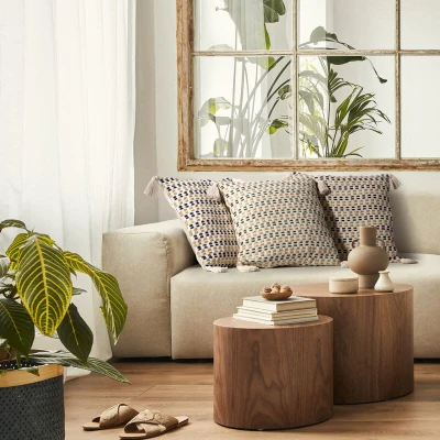 Poszewka Dekoracyjna BOHO Eko Beż 45X45 Kremowa