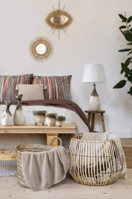 Poszewka Dekoracyjna BOHO Eko Beż 7 45X45 Beżowa