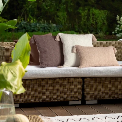 Poszewka Dekoracyjna BOHO Eko Beż 7 45X45 Beżowa