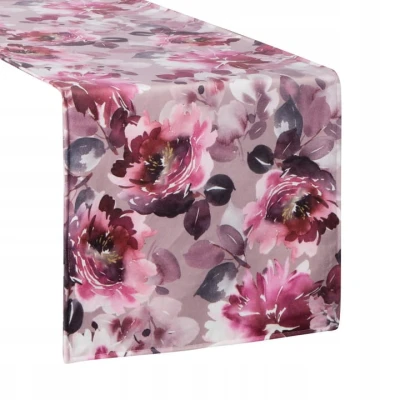 Obrus Bieżnik Welurowy Velvet 1 35X180 CM PUDROWY