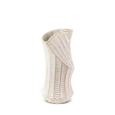 WAZON DEKORACYJNY LIZA 14X29 CM KREMOWY