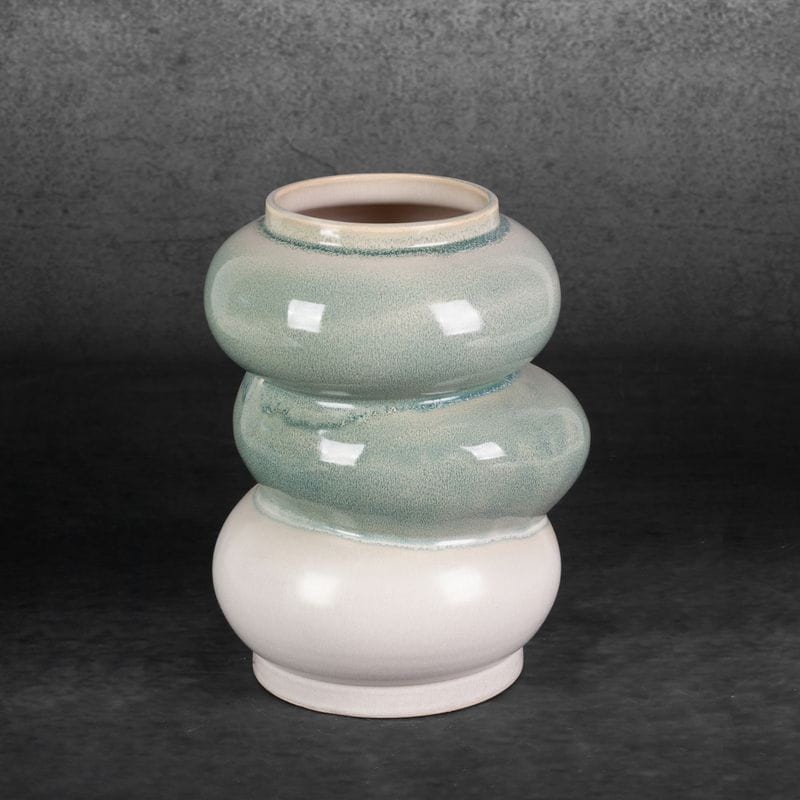 WAZON DEKORACYJNY LIANA 21X19X26 CM KREMOWY