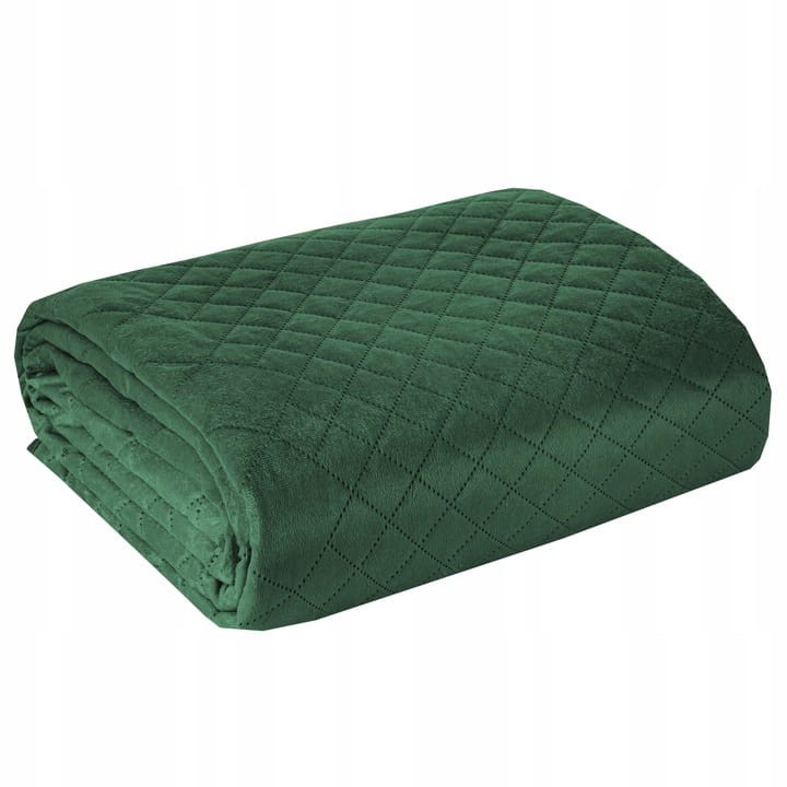 NARZUTA VELVET WELUR PIKOWANA 220X240 CM Zielona