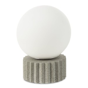 Lampa Stojąca Glamour 16x22cm Biała, Beton-Szkło, E27 40W