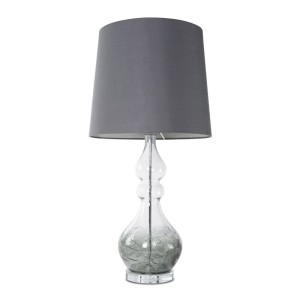 Lampa Dekoracyjna Glamour 32x38x76cm Szara