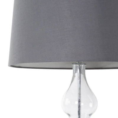Lampa Dekoracyjna Glamour 32x38x76cm Szara