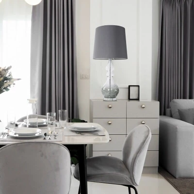 Lampa Dekoracyjna Glamour 32x38x76cm Szara