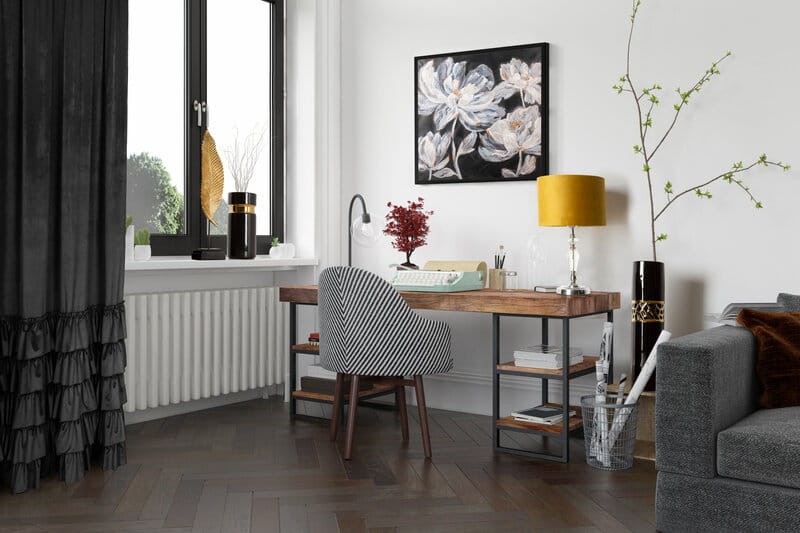 Obraz ręcznie malowany na płótnie 80x80cm Czarny