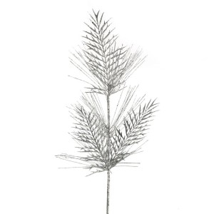Gałązka Świąteczna Kwiat Sztuczny 55x20cm Srebrny 12szt.