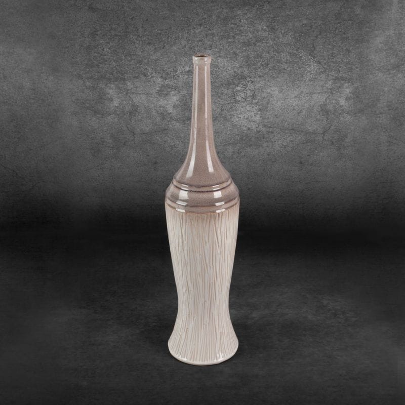 Wazon Dekoracyjny 16x66cm Kremowy