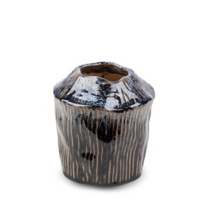Wazon Dekoracyjny ALDA 13x14 cm Granatowy z Gliny Ceramicznej