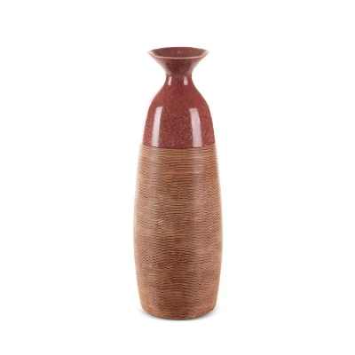 Wazon Dekoracyjny 18x17x51cm Czerwony