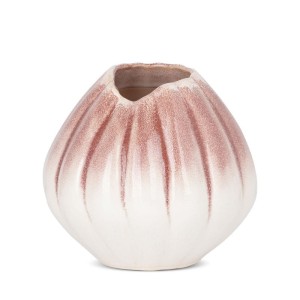 Wazon Dekoracyjny Evita 19x18 cm Kremowy z Gliny Ceramicznej