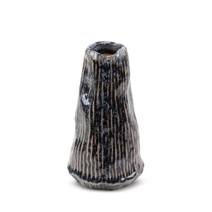 Wazon Dekoracyjny ALDA 12x20 cm Granatowy z Gliny Ceramicznej