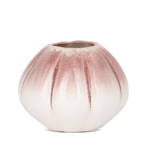 Wazon Dekoracyjny Evita 18x14 cm Kremowy z Gliny Ceramicznej