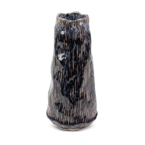 Wazon Dekoracyjny ALDA 14x28 cm Granatowy z Gliny Ceramicznej