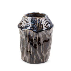 Wazon Dekoracyjny ALDA 16x21 cm Granatowy z Gliny Ceramicznej