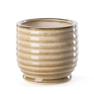 Donica Doniczka Ceramiczna 12x11cm JASNOBrązowa 2szt.