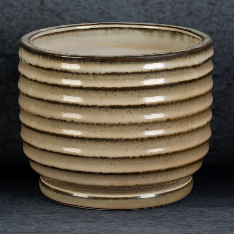 Donica Doniczka Ceramiczna 19x15cm JASNOBrązowa