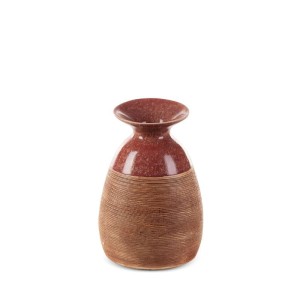 Wazon Dekoracyjny ELDA 16x15x22 cm Czerwony z Gliny Ceramicznej