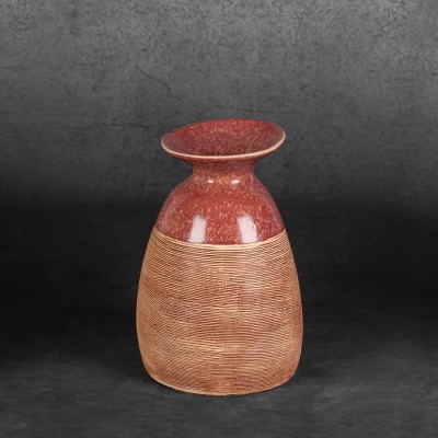 Wazon Dekoracyjny 16x15x22cm Czerwony