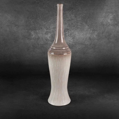 Wazon Dekoracyjny 18x76cm Kremowy