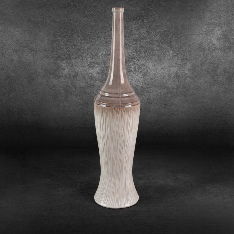 Wazon Dekoracyjny 18x76cm Kremowy