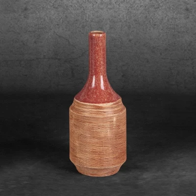 Wazon Dekoracyjny 12x29cm Czerwony