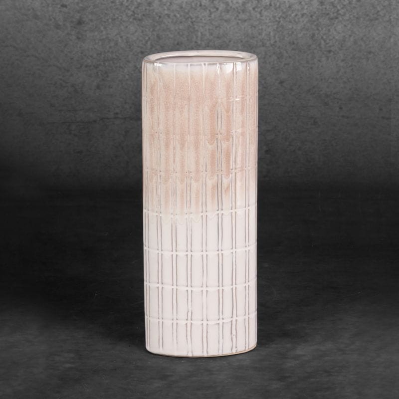 Wazon Dekoracyjny 12x6x31cm Kremowy